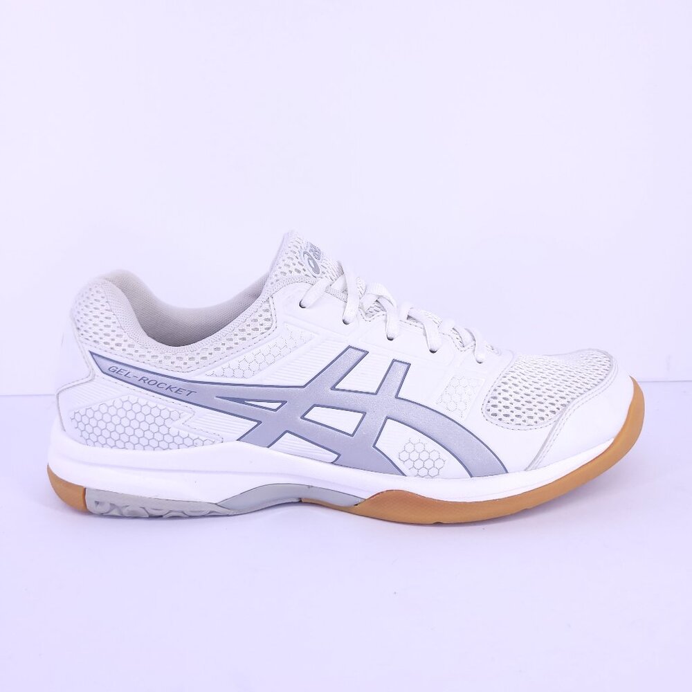 Asics Gel-Rocket B756Y White Silver Indoor Court Shoes Women’s 10.5 US